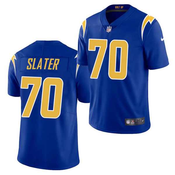 Men's Los Angeles Chargers #70 Rashawn Slater Royal NFL 2021 Draft Vapor Untouchable Limited Stitched Jersey